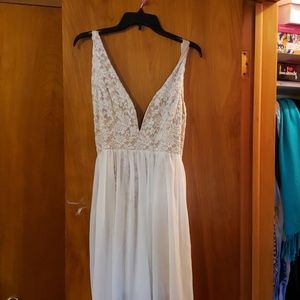 A long ivory dress from LuLus